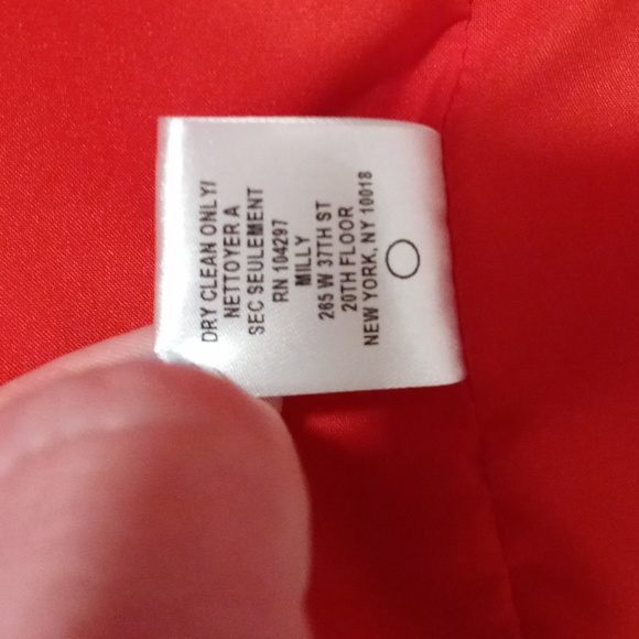 🆕️ 💋Milly💋 - Two-Tone Red/Hot Pink Cindy Silk Stretch Cocktail Dress - Picture 12 of 16